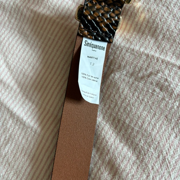 NWOT Sinéquanone Paris leather Belt - Picture 4 of 5